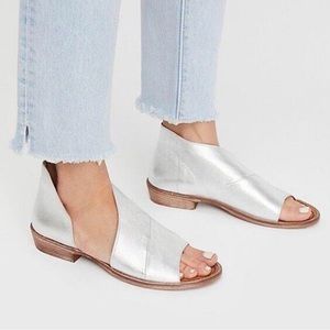 Free People Silver Sandal Mont Blanc Size 39